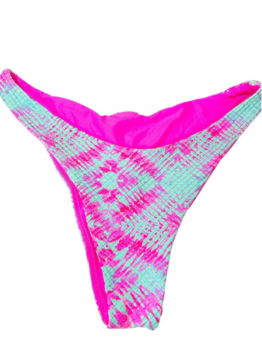 Luli Fama SHOCK WAVES High Leg Brazilian Bottom Multicolor